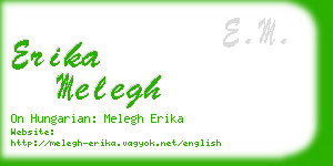 erika melegh business card